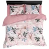 Topical Aurora 160 TC 100% Cotton.Printed King Size Bedsheet With 2 Pillow Covers, Pink.