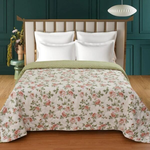 Microfiber 180 GSM All Season AC Blanket / Dohar For Bedroom Doublebed Reversible. Springdale Olive.