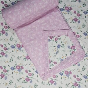 Pack of 2 100 % Premium Cotton,3 Layers Reversible Single Size Dohar / AC Blanket – Lt.Pink