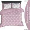 Pure Cotton King Size Bedding Set of 4. Bedsheet & Comforter Combo Pack. Pink