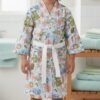 Kids Bathrobe | 100% Cotton Waffle 200 GSM | Soft & Absorbent | Boys & Girls | Free Size 4–8 Years Blue